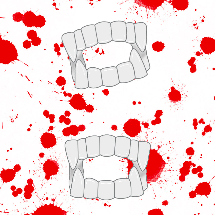 Plastic Vampire Teeth Edge Design